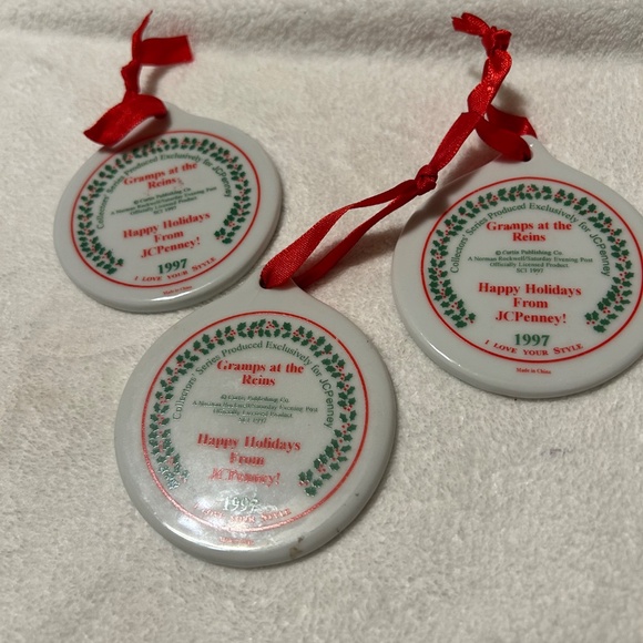 Vintage 1997 Norman Rockwell JCPenny Ornaments “Gramps at the Reins” - Picture 3 of 3